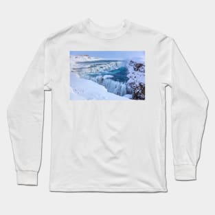 Gullfoss gorge and Hvita River, Iceland Long Sleeve T-Shirt